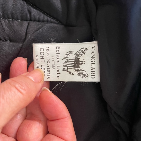 Vintage Vanguard Black Leather Motorcycle Jacket-Medium - Picture 10 of 15